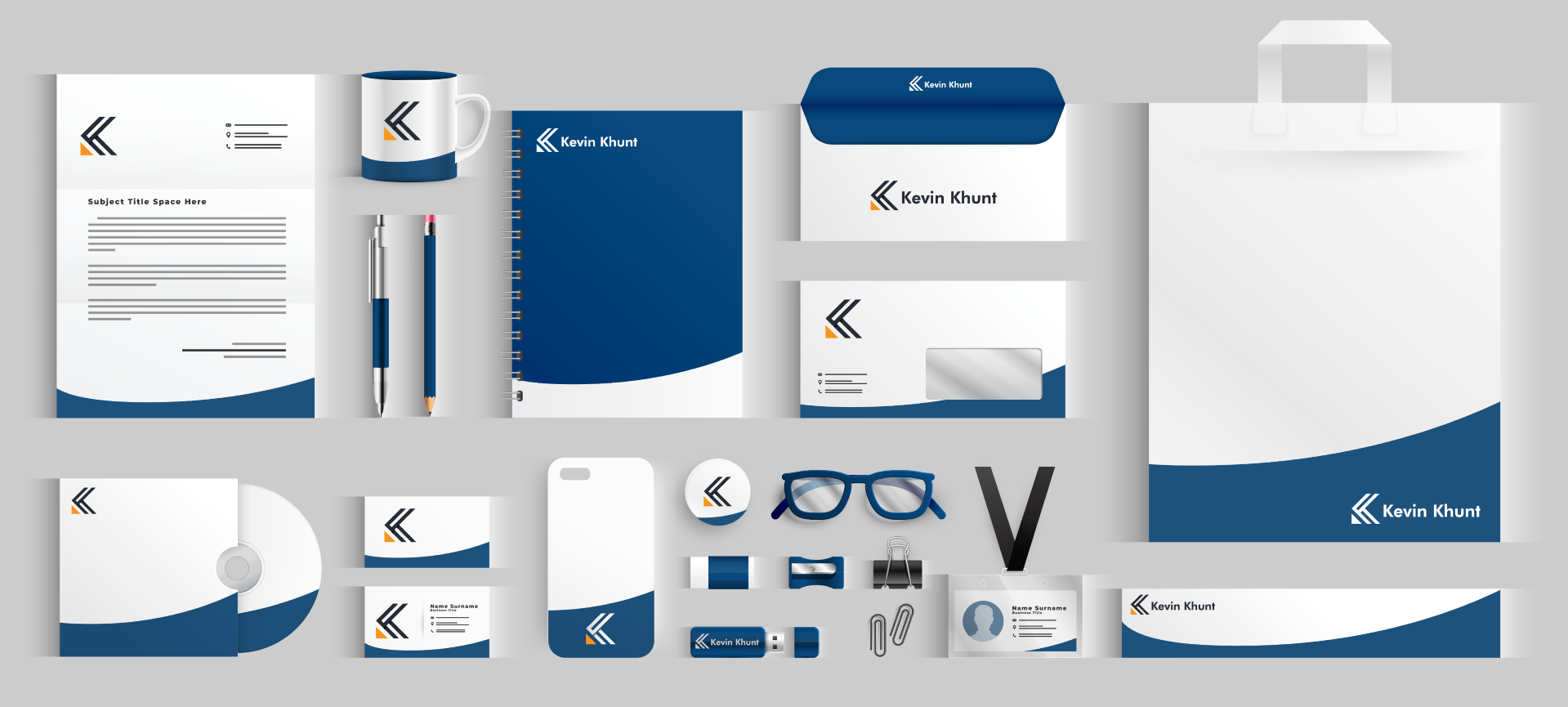 Kevin Khunt — Corporate brand identity kit